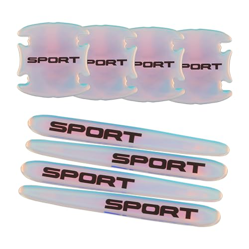 Image of 8 PCS Car Door Handle Scratch Protectors,Car Door Protector Edge Guards Universal Door Handle Protector Paint Guard (Sport)