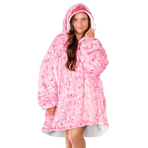 Image of Bare Home Wearable Blanket Hoodie - Soft Plush Sherpa - Warm and Cozy - Oversized Wearable Blanket