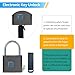 KENRONE Keyless Portable USB Charging Fingerprint Lock,Smart Padlock Quick Unlock Waterproof and Rustproof,Smart Lock for Warehouses, Gym, Schools, Homes, Office Cabinets (Black)