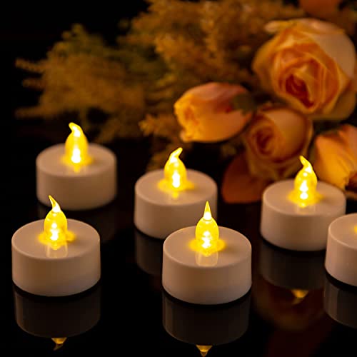 Tea-Light-12-Pack-Flameless-LED-Tea-Lights-Candles-Flickering-Warm-Yellow-200-Hours-Battery-Powered-Tealight-Candle-Ideal-for-Party-Wedding-Birthday-Home-Decoration-12-Pack