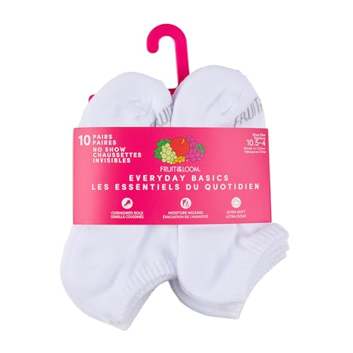 Image of Fruit of the Loom Girl's Everyday Essential Soft Cushion Socks