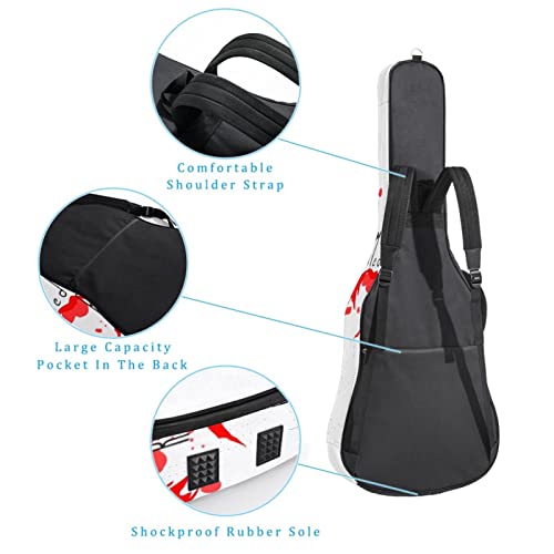 Housse imperméable pour guitare acoustique avec double bandoulière et poche Motif toiles d’araignée et araignées… - Les Beatles, Paul McCartney, John Lennon, RIngo Starr, George Harrison Housse imperméable pour guitare acoustique avec double bandoulière et poche Motif toiles d'araignée et araignées… – Image 4