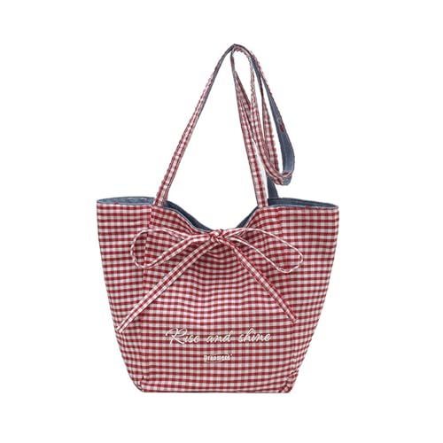 Bow Purse Denim Bow Purse Jean Tote Bag Large Capacity Shoulder Bag Lightweight Trendy Gifts for Women