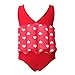 OBEEII Niños Traje de Baño Flotante Bañadores Flotador Ajustable Desmontable-Bebé Flotador Bañado Ropa de Natación Flotante Traje de Baño de Una Pieza Chaleco para Niñas 18-24 Meses