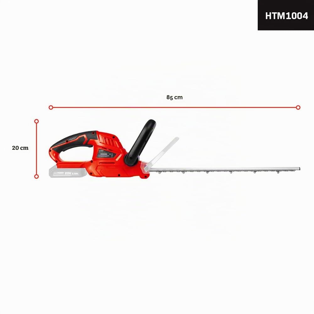 FERM Taille-Haie sans Fil 20V AX-Power – Lame 50 cm – Coupe Branches Jusqu’à 14 mm – Poignée Softgrip – Transparent Protection – Compatible Batteries 2.0/4.0Ah