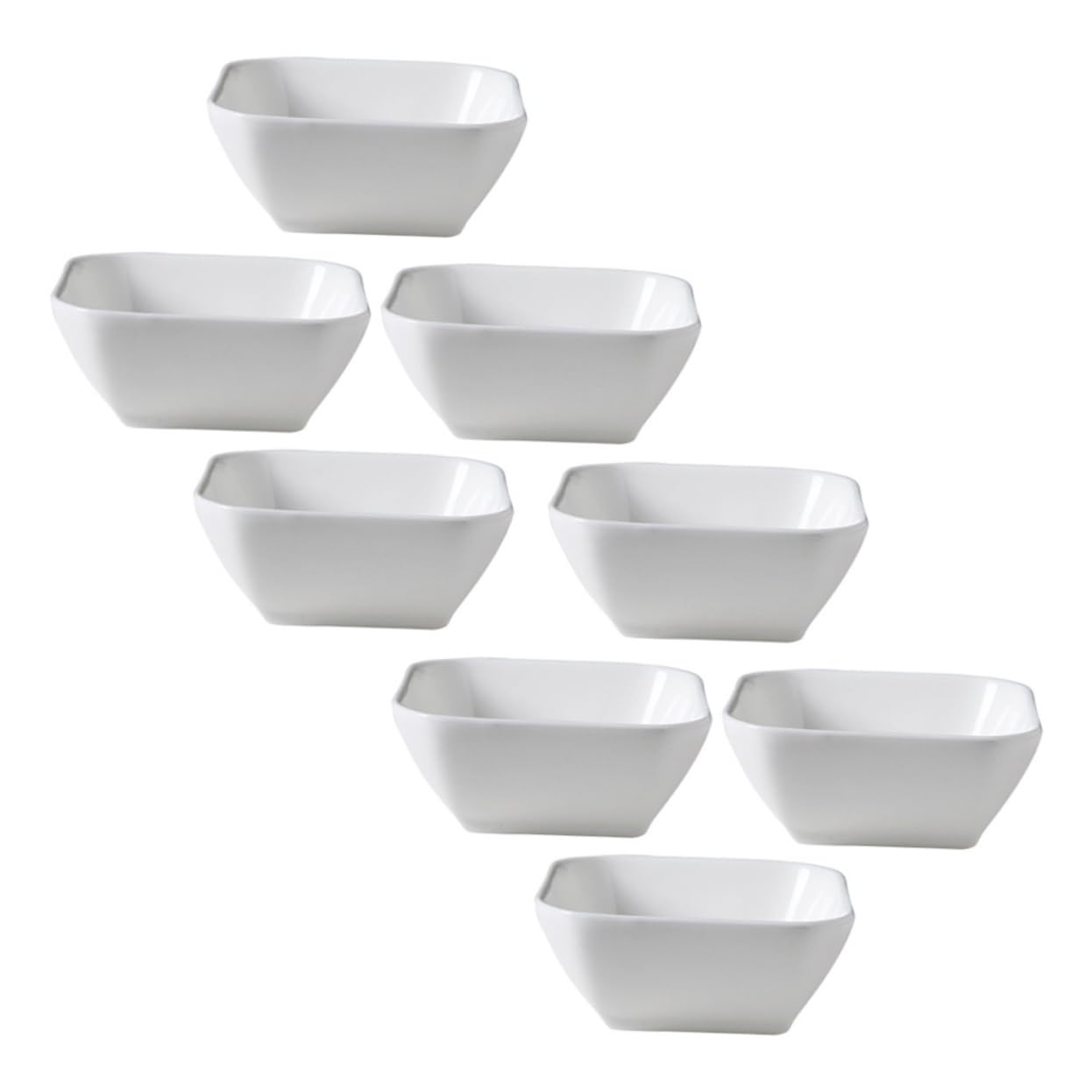 COLLBATH 8pcs Ceramic Dipping Sauce Bowl Spice Container Large Charcuterie Board Side Sauce Dishes Small Dishes for Dipping Sauce Dip Bowls Appetizer Plates Charcuterie Cups Ceramics White