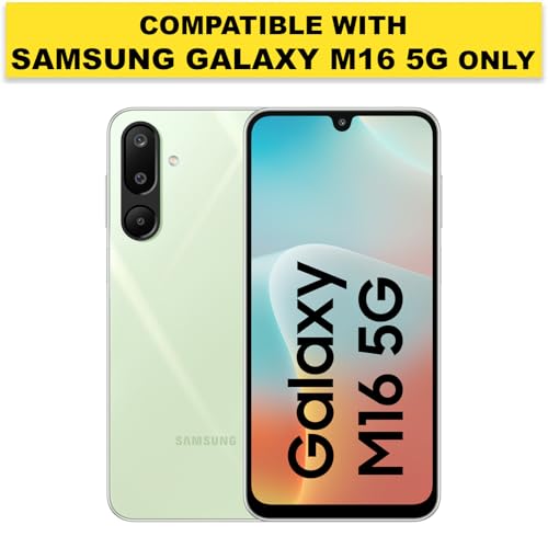 Image of RIGGEAR Shockproof Sleek Hybrid Armor Back Cover Case for Samsung Galaxy M16 5G, Galaxy F16 5G (Clear PC + Black TPU Bumper)