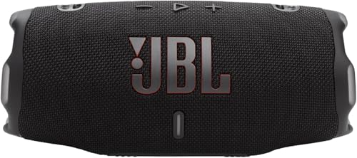 JBL Charge 6, Son JBL Pro Puissant avec Amplification du Son AI, jusqu'à 28 Heures de Lecture, Connexion Multi-Haut-parleurs par Auracast, étanche, résistant à la poussière et aux Chutes, Noir et