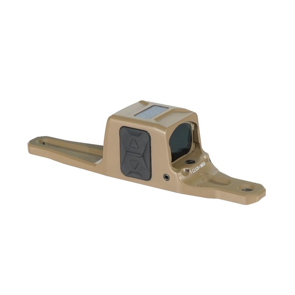 Solar &amp; Battery Powered Enclosed Red Dot Reflex Sight，Mini Multi Reticle Optics Scope，3 MOA Dot/32 MOA Circle/3MOA Dot+32 MOA Circle，11 Brightness Levels(3 Night Vision Compatible)，for Shotgun，Tan