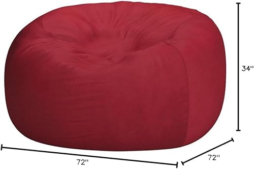 Miniatura 37 de Chill Sack - Puff Puff gigante de espuma viscoelástica de 6 pies. Sofá grande con funda de microfibra suave, color carbón. Microgamuza - Carbón