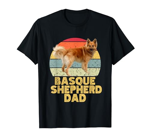 Pastor vasco perro papá retro vintage divertido perro amante dueño Camiseta