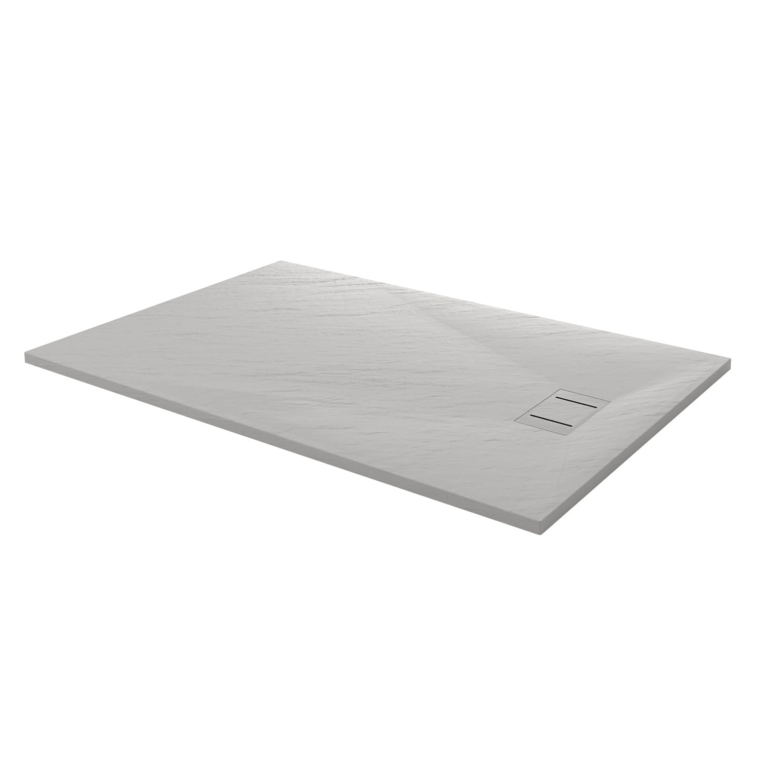 Idralite Bac à Douche 70x150x2,6 CM Rectangulaire Blanc Effet Pierre Mod. Blend