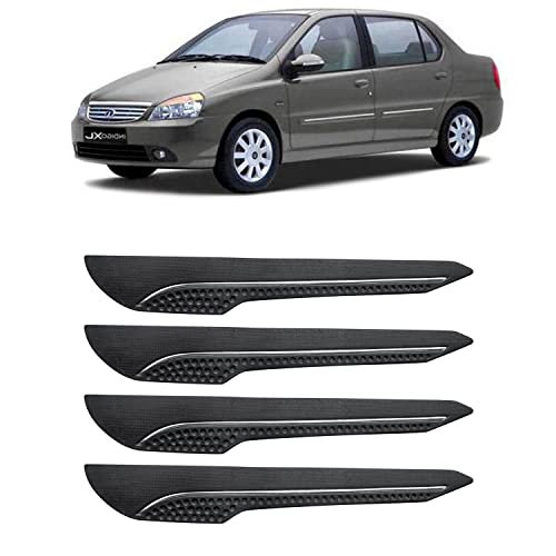 Image of AOSIS-Car Bumper Protector /Bumper Guard for Tata Indigo XL with Single Chrome Stripe (4-Pcs)