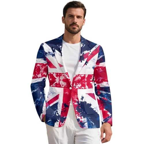 Men's Suit Jackets Casual Blazer with Lining Pockets One Button Lightweight Blazer for Business Daily Wedding Prom