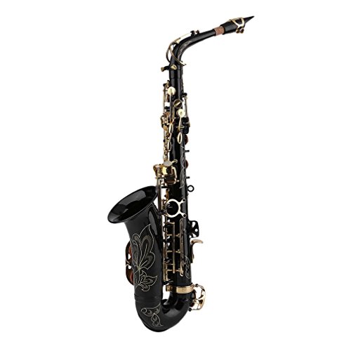 Blackpoolal Saxophone Eb Alt Saxophon Set Sax altsaxophon Komplett-Set Koffer schwarz & gold