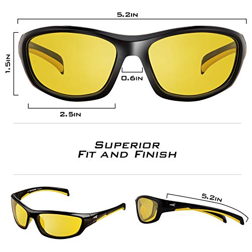 Kastking Night Vision Driving Glasses For Men Women,Full Wrap Design thumb #1
