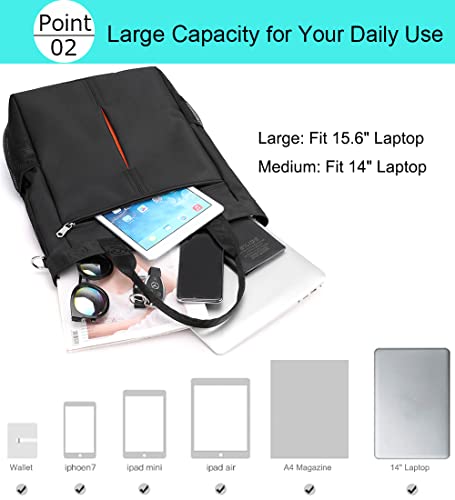 Men's Tote Bag Laptop A4 Shoulder Bag Nylon Large Capacity Messenger Bag Waterproof Crossbody Purse for Business Travel3