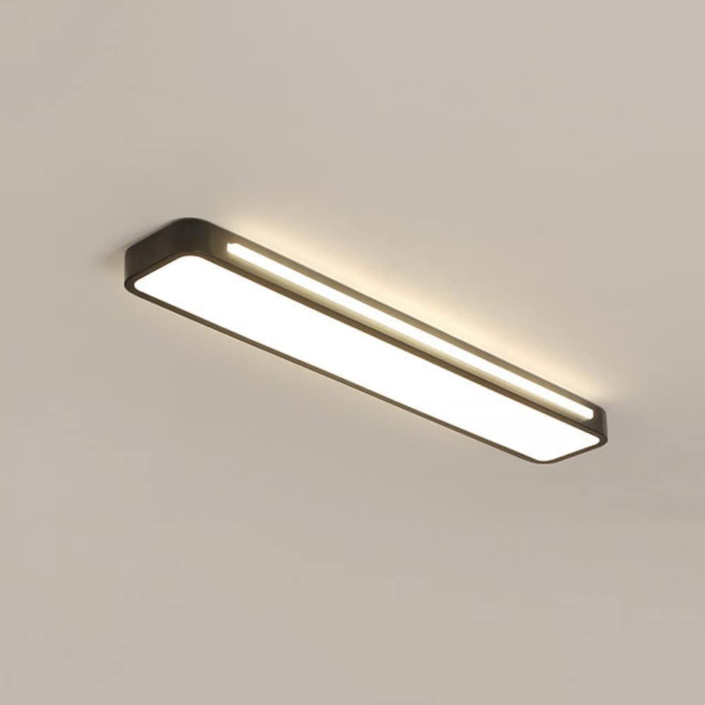 Plafonnier LED, Lustre, Cuisine Moderne linéaire en métal Noir, Applique Murale encastrée, Style Nordique Blanc, Barre Longue pour Salle de Bain, Couloir ou entrée