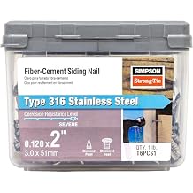 Simpson Strong-Tie T6PCS1 Fiber-Cement Siding Nail 2 in. x .120 in. Type 316 Stainless Steel 1 lb.