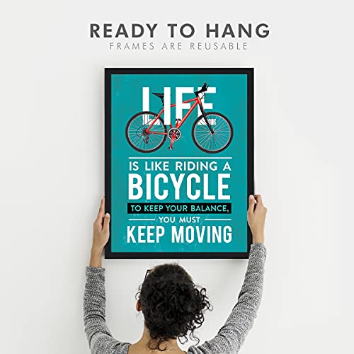 Image of Chaka Chaundh - Motivational Quotes frames - Framed posters - Wall frames for OFFICE, STUDENT & ENTREPRENEUR - Photos with quotes - Posters with frame (14 X 11 Inches) -Set of 4 (Aqua - Yellow - Black)
