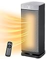 Sunnote Space Heater for Indoor Use, 1500W Fast Heating, Electric & Portable Ceramic Heaters with Thermostat, 5 Modes, 24Hrs Timer, 80°Oscillating Room Heater with Remote, Safe for Office Bedroom Use