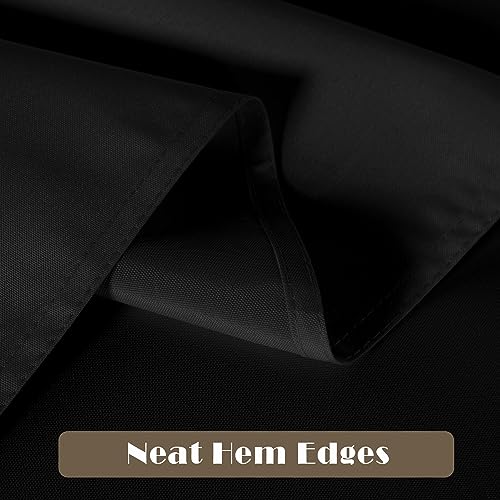 Image of sancua 8 Pack Black Tablecloth 60 x 84 Inch, Rectangle Table Cloth for 4ft Tables - Stain and Wrinkle Resistant Washable Polyester Table Cover for Dining Wedding Banquet Party Buffet Restaurant