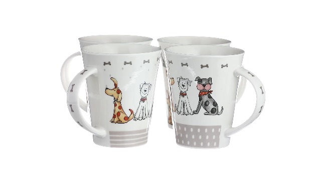 SPOTTED DOG GIFT COMPANY Tazas de Café, Juego de 4 Tazas Desayuno, Tazas de Perro, Taza de Cerámica para Té y Café, Regalo para Amante de los Perros, 360ml/12.2oz - Imagen 8