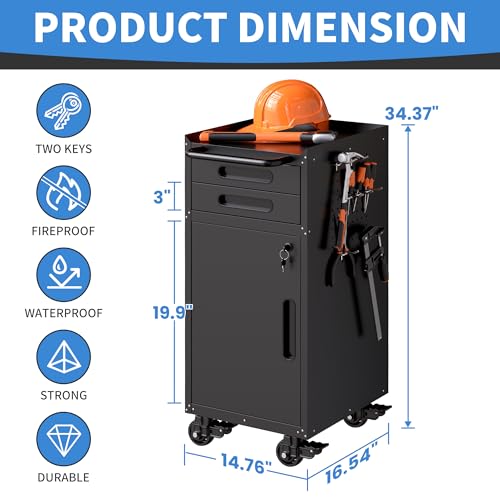 Image of Metal Storage Cabinet for Garage, Tool Cabinet, Utility Cabinet