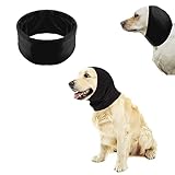 Quiet Ears for Dogs, Cat Dog Hoodies Hat for Noise Block Ear Protection and Recovery, The Grooming and Force Drying Miracle Tool for Anxiety Relief & Calming Dogs (Medium, Black)