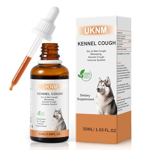 Kennel Cough Treatment, UKNM Kennel Cough Drops for Dogs,Natural Cough Supplement for Dogs,Herbal Kennel Cough Drops for All Breeds & Size