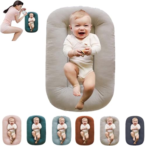Image of oliwex Baby Lounger,Baby Lounge for Newborn,Infant Lounger for 0-12Months (British Apricot)