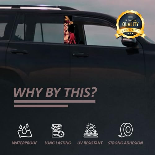 Image of Premium Car Pillar Self-Adhesive Printed Vinyl Sticker, Cool Boy Design, Vehicle Exterior Decor DIY Decal Accessory (C)