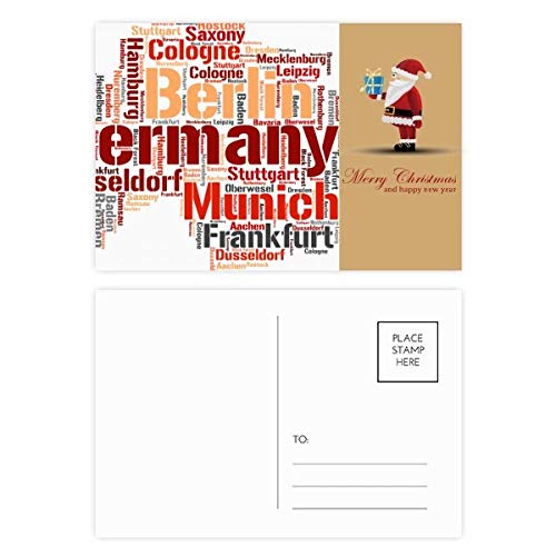 Cartes postales Allemagne avec nom de ville papeterie voyage lot de 20