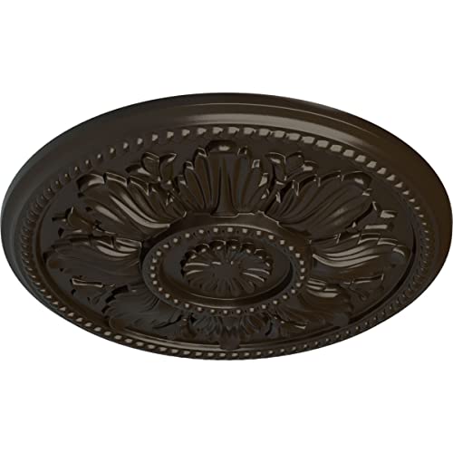 Image of Ekena Millwork CM18EDSHF Edinburgh Ceiling Medallion, Stone Hearth