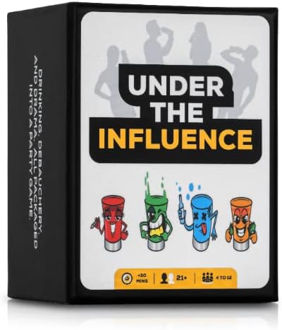 Shots No Chaser Under The Influence - Drinking Games for Adult Parties and Game Night
