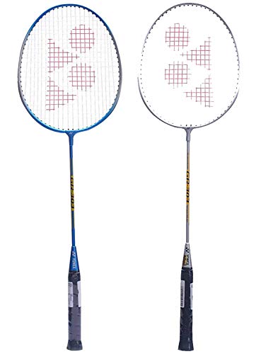 Yonex GR 303 Aluminum Blend Badminton Racquet with Full Cover, Set of 2 (Yellow)