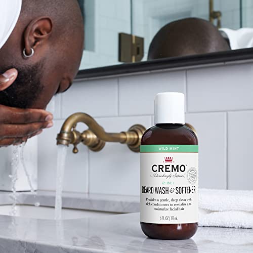Cremo Wild Mint 2 N1 Beard And Face Wash, Specifically Designed To Clean Coarse Facial Hair, 6 Fluid Oz #TOP5