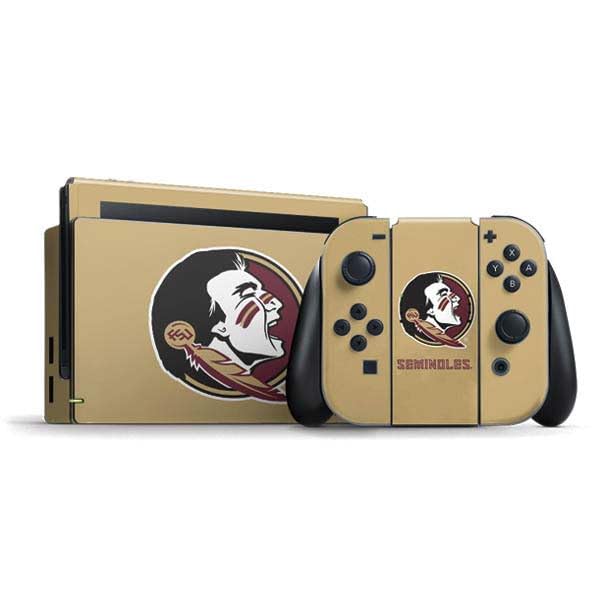 Skinit Decal Gaming Skin Compatible with Nintendo Switch Bundle - Officially Licensed Florida State FSU Seminoles Logo Design