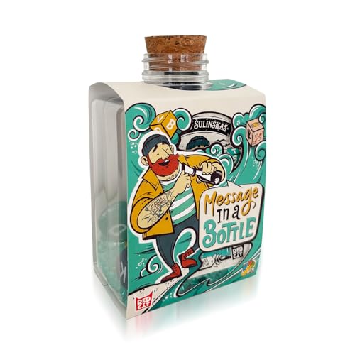 Message in a Bottle - Board Game - Dice and Letters in a Bottle - 2-6 Players - 8 Years