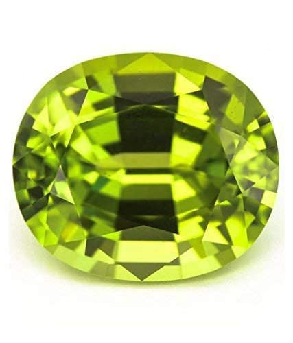 Pierre précieuse péridot naturelle 5 carats non chauffée, gemme A++ verte pour création de bijou