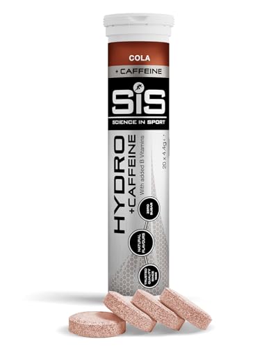 Science in Sport HYDRO Elektrolyte Tabletten 20 Stk. Cola + Koffein - Vegan & glutenfrei, Mit Natrium, Kalzium, Kalium & Magnesium für ausgeglichenen Elektrolyte-Haushalt (Verpackung kann variieren)