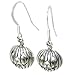 Kürbis Sterling Silber Ohrringe .925 x 1 Paar Halloween Tropfen