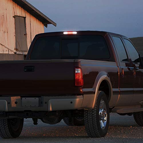 Partsam High Mount Stop Light Third 3Rd Brake Light Replacement For F250 F350 F450 F550 Super Duty 1999 To 2016 / Ranger/B Series Led Rear Cab Roof Center Mount Brake Stop Tail Cargo Light Lamp (Red) #TOP5