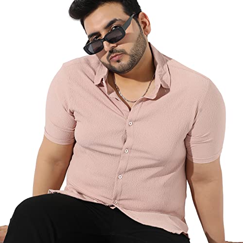 Image of Instafab Plus Men's Button Up Regular Fit Shirt for Casual Wear Modern Clothing Shirt Crafted with Regular Sleeve, Comfort Fit & High-Performance for Everyday Wear