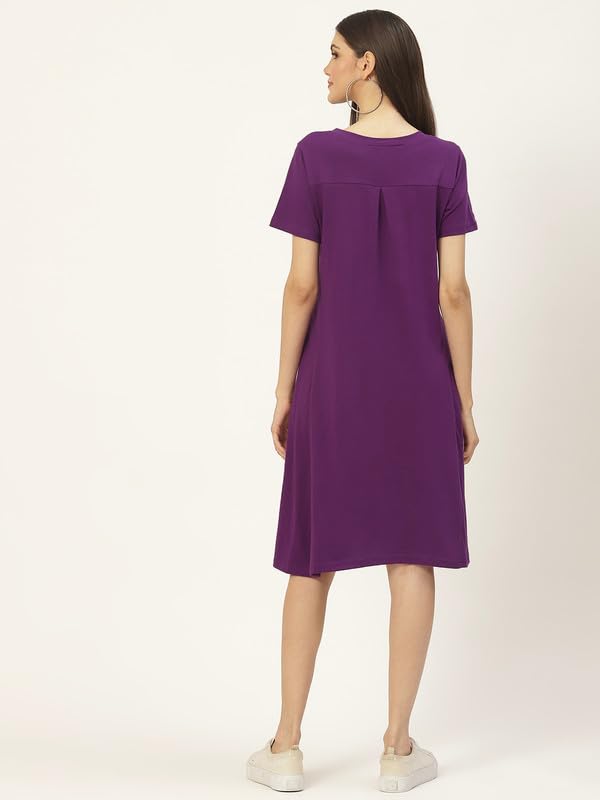 Image of Women's A-Line Cotton Midi Dress