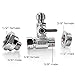 Frizzlife NPT Thread Pipe Fitting Converter - 1/2 to 3/8 inch Comp Water Supply Angle Stop Valve Adapter for Reverse Osmosis Water Filters, Brass(3/8