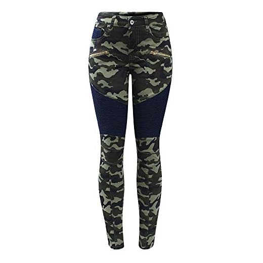 BGGYF motorcykelbyxa grön motorcykel tarnjeans med dragkedja dam stora camo-byxor för dambyxor skinny Outdoor
