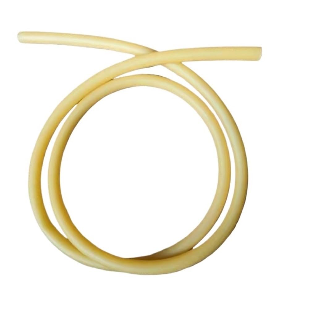 Rubber Hose 1M Nature Latex Rubber Hoses, Yellow Elastic Tube Bands for Laboratory OD 3.2mm to 12mm(1.7mmx4.5mm)