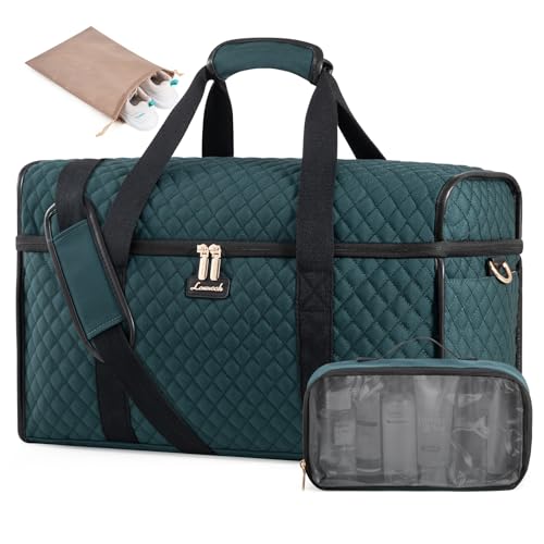 Foto de LOVEVOOK Bolsa de viaje para mujer, bolsas de viaje para mujer, bolsas de lona de mano para aviones, bolsa de noche con bolsa de artículos de tocador, bolsa de hospital para trabajo de parto y parto (imagen 2)