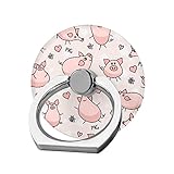 スマホリング ピンクの豚 動物柄 かわいい リングホルダー 薄型 携帯リング ホールドリング おしゃれ スマホグリップ 落下防止 片手持ち スタンド機能 両用 持ち運び便利 軽い 全機種対応 360度回転 指輪型 3M粘着パッド 耐久性 耐荷重 プレゼント